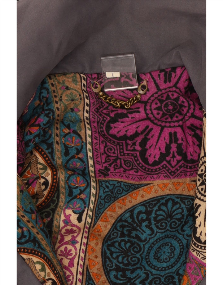 Vintage Kvinder Utility Jacket UK 16 Large Grå