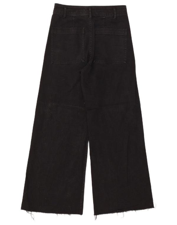 Zara Womens The Marine Jeans med brede ben EU 38 Small W28 L28 Sort Bomuld