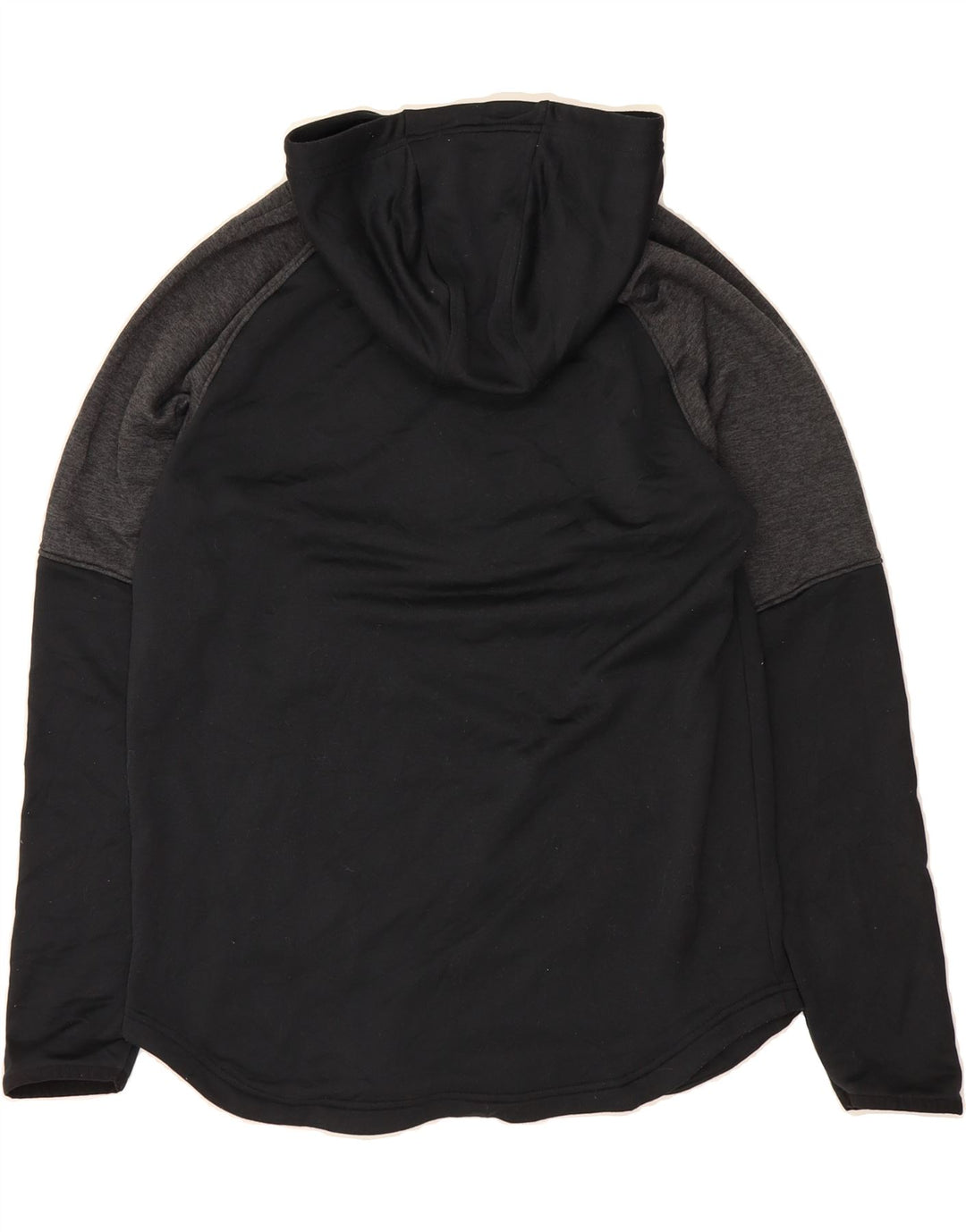 UNDER ARMOUR Mens Graphic Zip Neck Hoodie Jumper Medium Black Colourblock Vintage Under Armour and Second-Hand Under Armour from Messina Hembry 