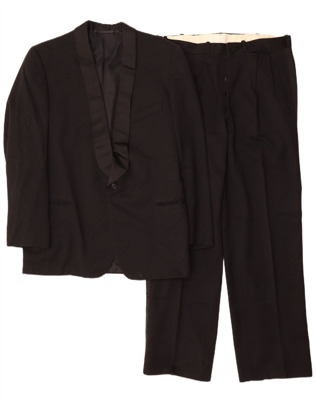 Vintage Herre 1 Knap 2 Piece Suit IT 52 XL W32 L30 Sort