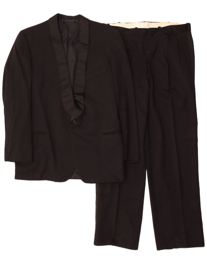 Vintage Herre 1 Knap 2 Piece Suit IT 52 XL W32 L30 Sort