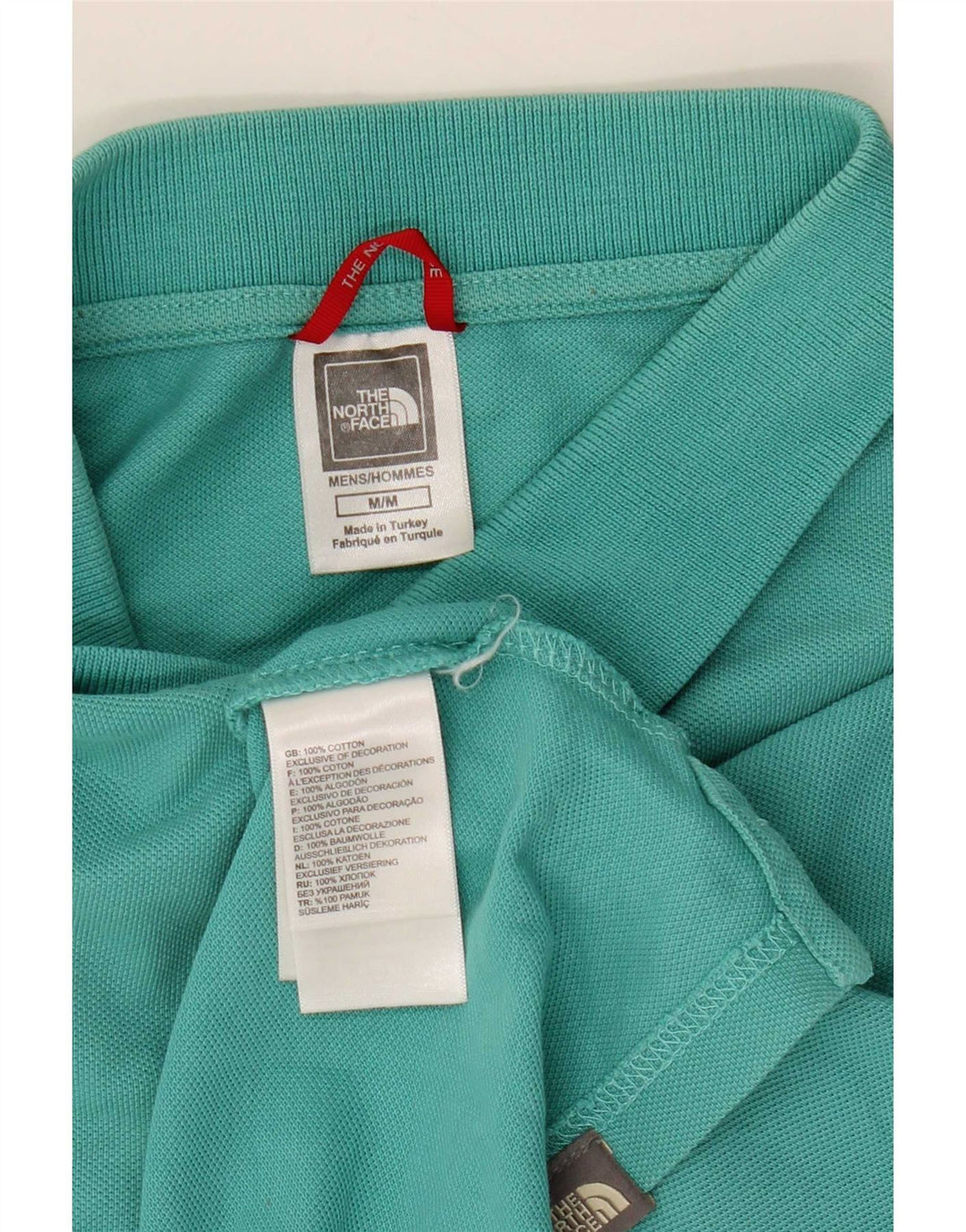 The North Face herre poloshirt Medium turkis bomuld