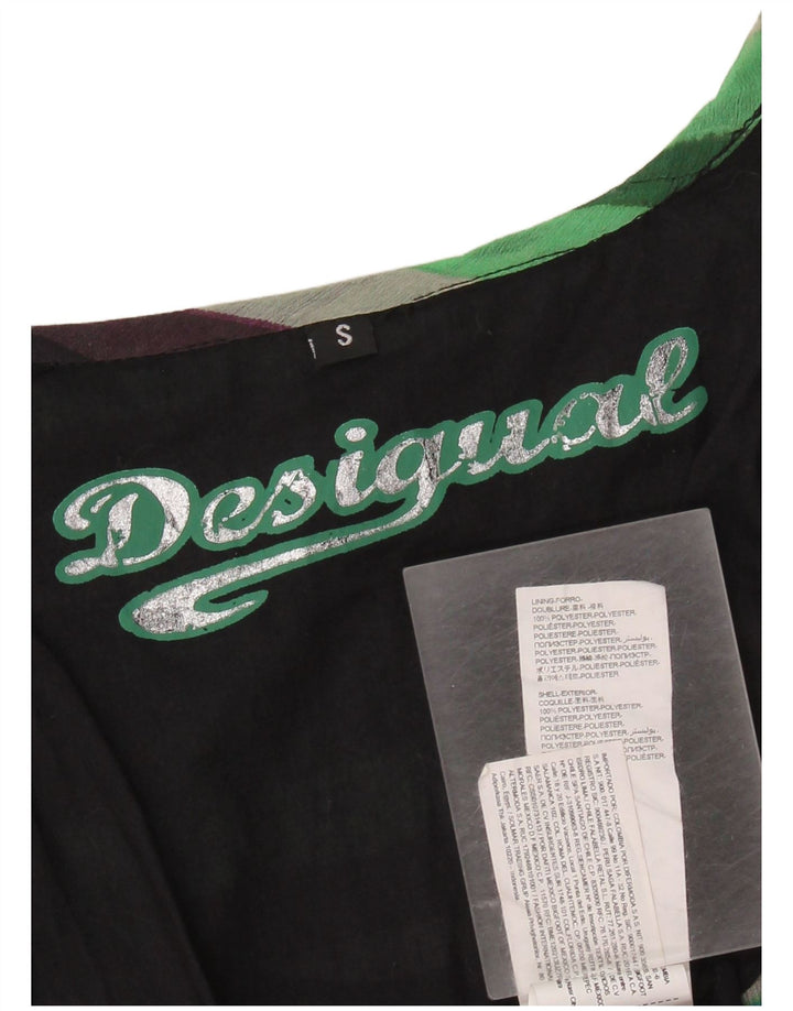 DESIGUAL Dame Oversized Bluse Top UK 10 Small Multicolored Stribet