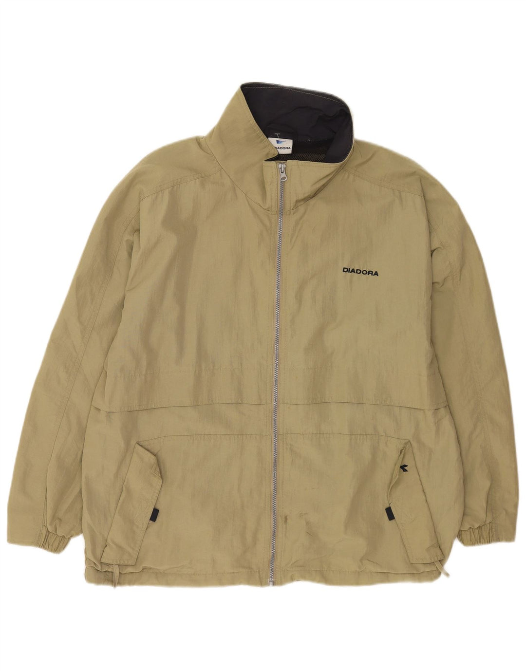 Diadora Herre Loose Fit regnjakke UK 36 Small Khaki Polyamid