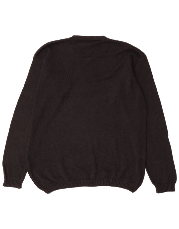 Armani Jeans Herre V-hals sweater Stor Sort Bomuld