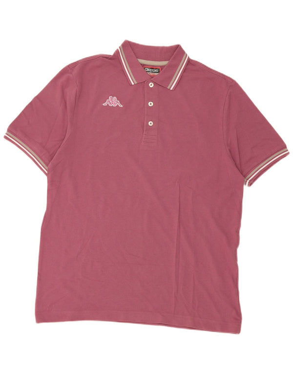 Kappa herre poloskjorte stor pink bomuld