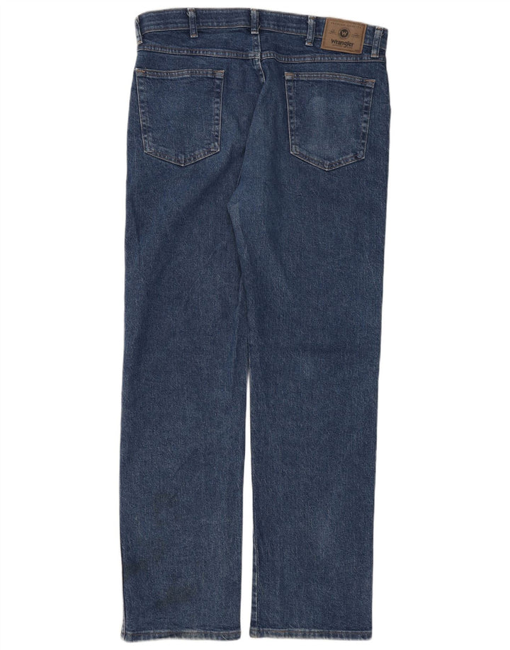 Wrangler Herre Regular Fit Straight Jeans W36 L32 Blå Bomuld