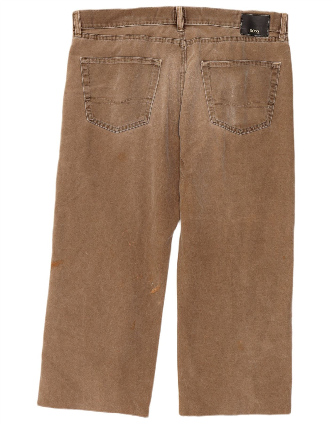 HUGO BOSS Herre Cropped Jeans W38 L25 Brun Bomuld