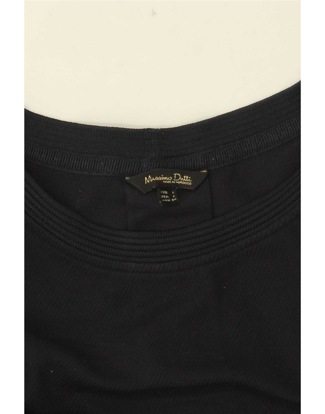 Massimo Dutti Dame Top Langærmet UK 16 Large Navy Blue