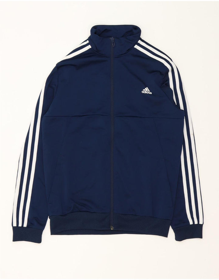 ADIDAS drenge Climalite træningsdragt topjakke 13-14 år marineblå polyester