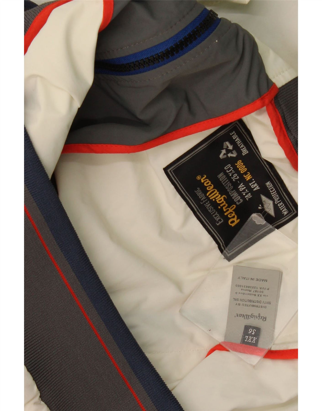 Refrigiwear Bomberjakke til mænd Størrelse 56 2XL Off White Colourblock Polyamid