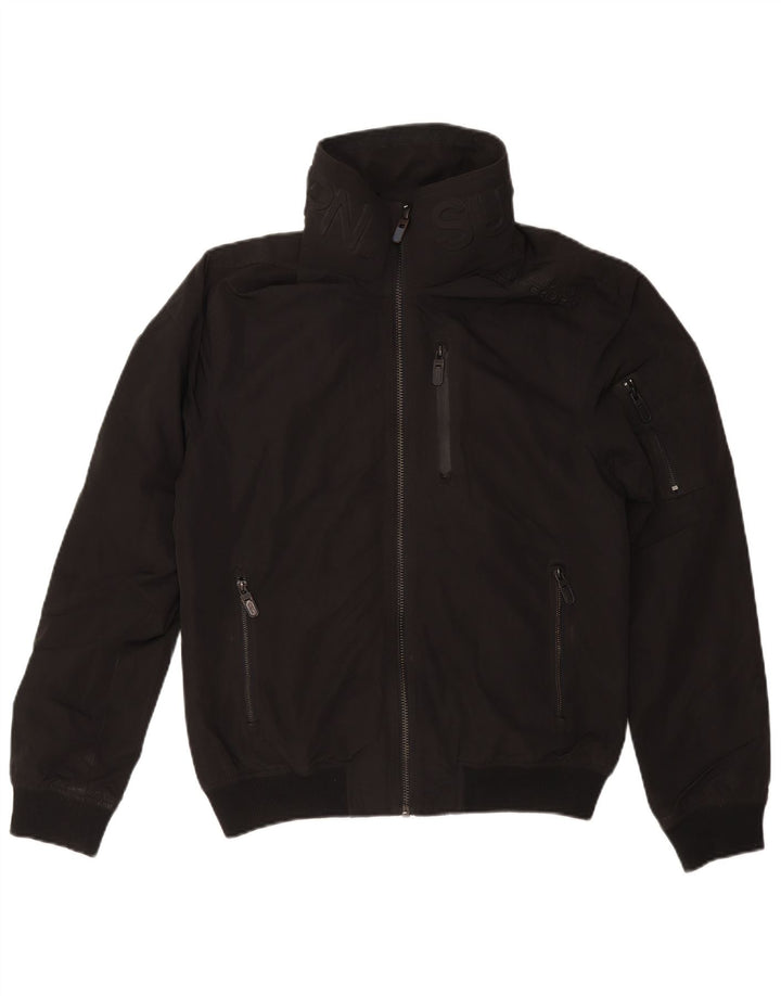 SUPERDRY Grafisk Bomberjakke til kvinder UK 18 XL Sort Polyester