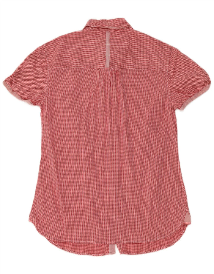 WOOLRICH Womens Short Sleeve Shirt UK 18 XL Red Gingham