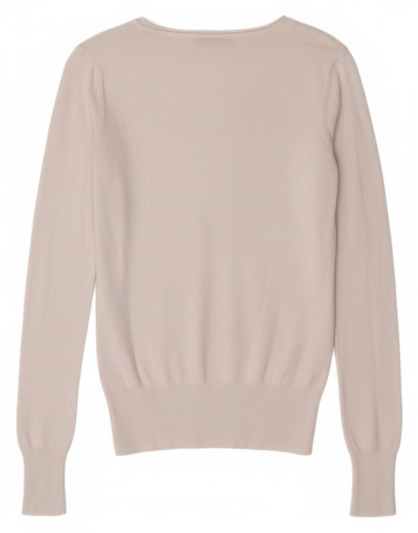 Guess Womens Graphic Graphic V-hals sweater UK 4 XS White Classic