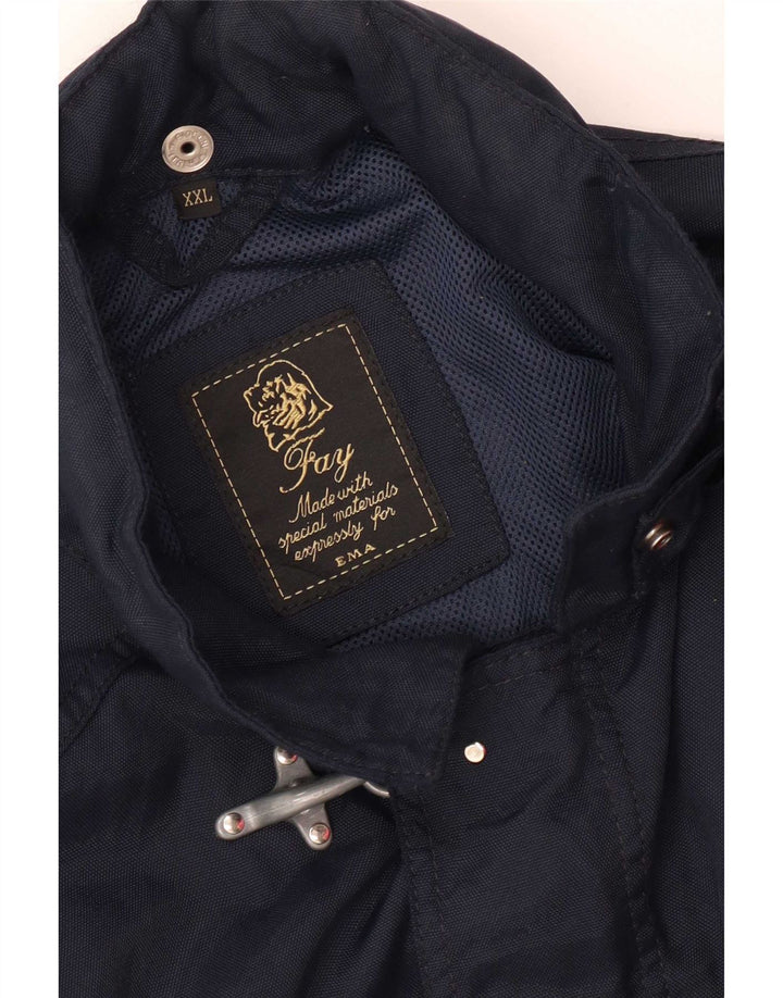 Fay Herre Ema Hooded Utility Jacket UK 44 2XL Navy Blue