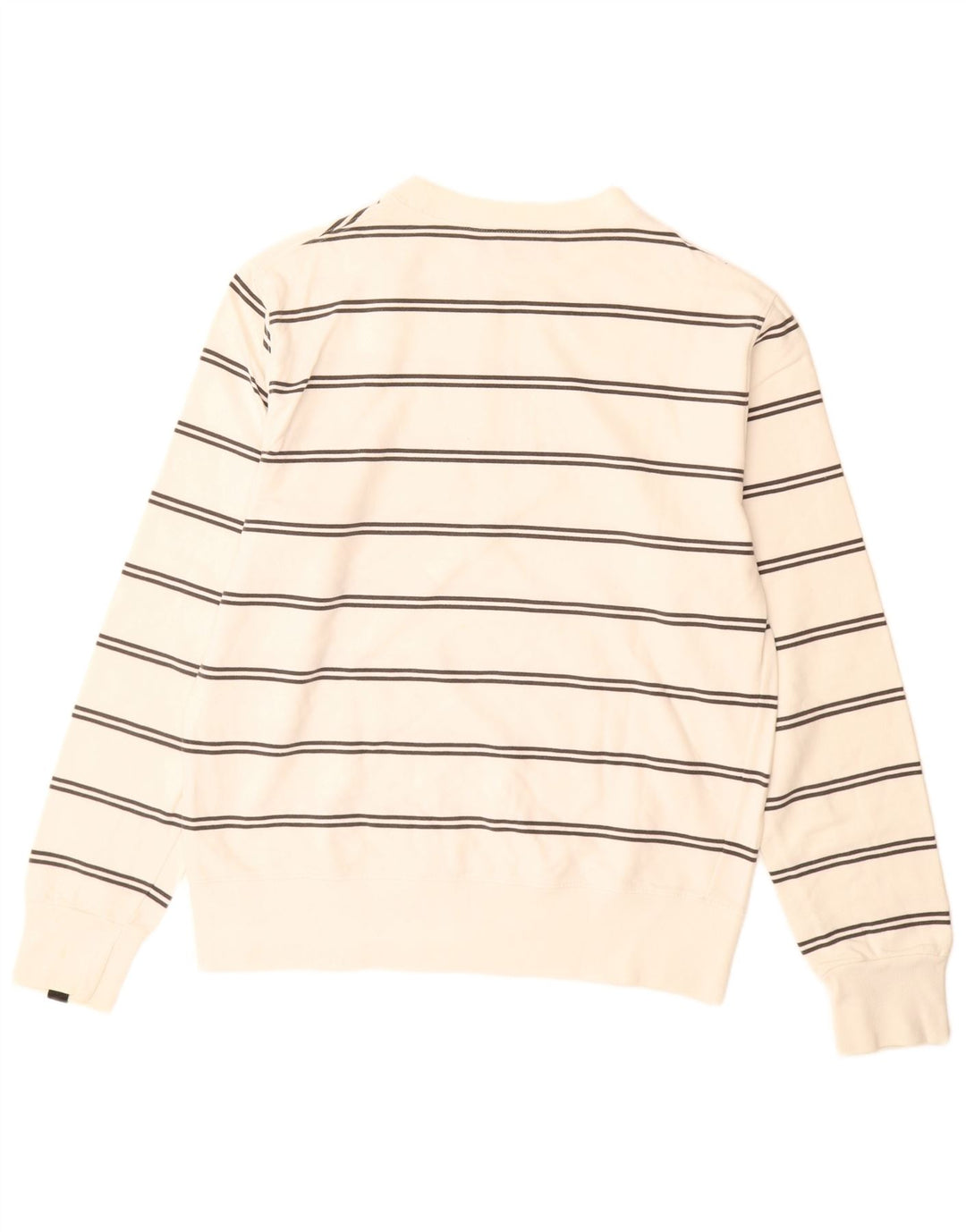 CONVERSE Grafisk sweatshirt til mænd Medium Off White Stribet bomuld