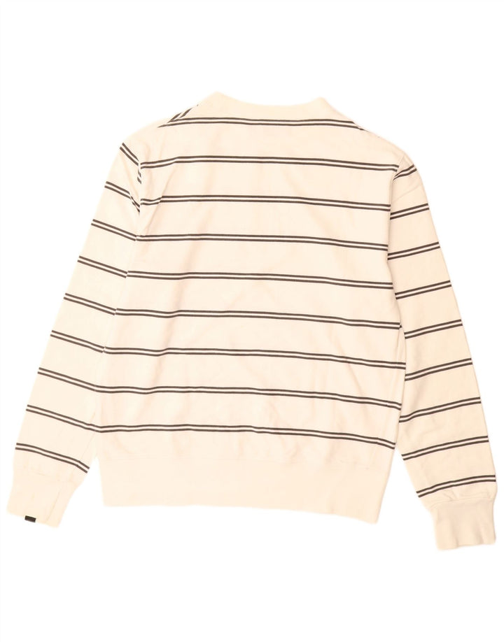 CONVERSE Grafisk sweatshirt til mænd Medium Off White Stribet bomuld