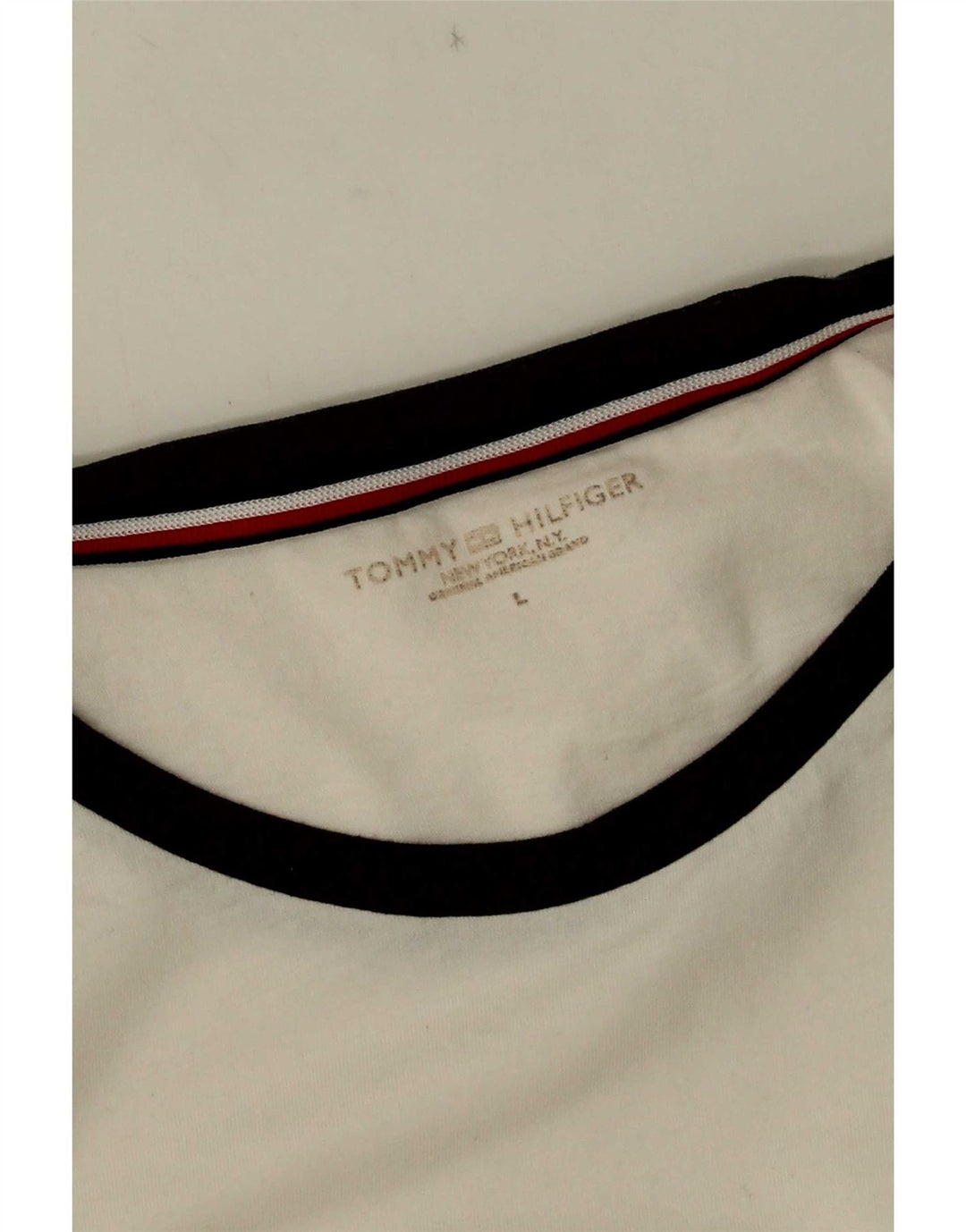 Tommy Hilfiger Herre Grafisk T-Shirt Top Stor Hvid Colourblock