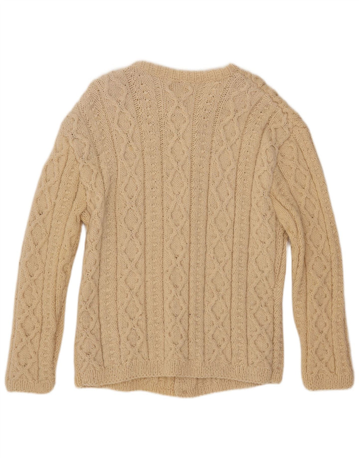 Vintage herre cardigan sweater stor beige