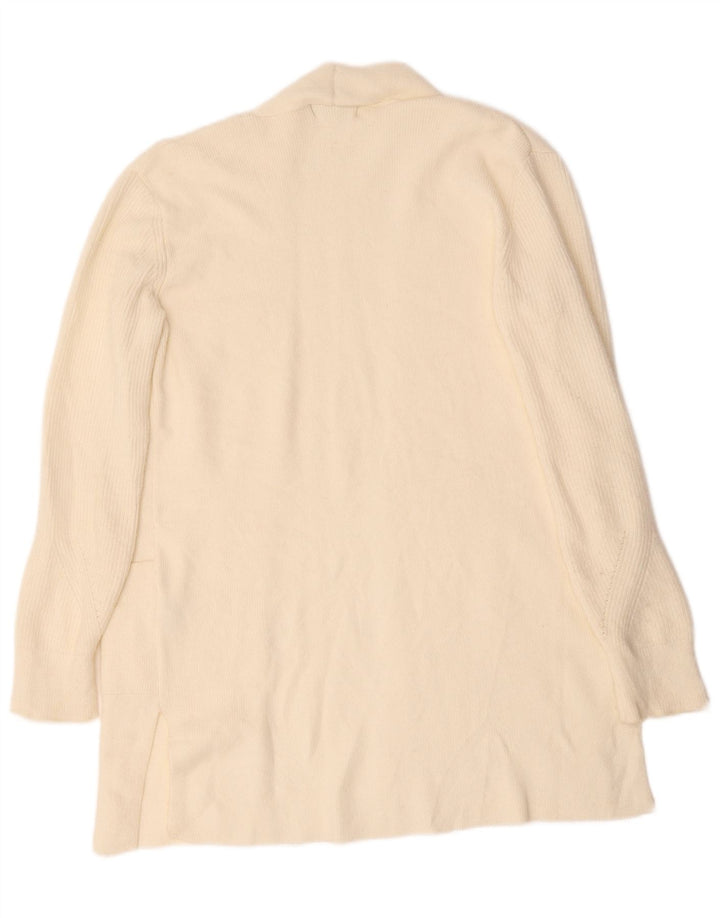 Marks & Spencer Dame Longline Cardigan Sweater UK 12 Medium Off White