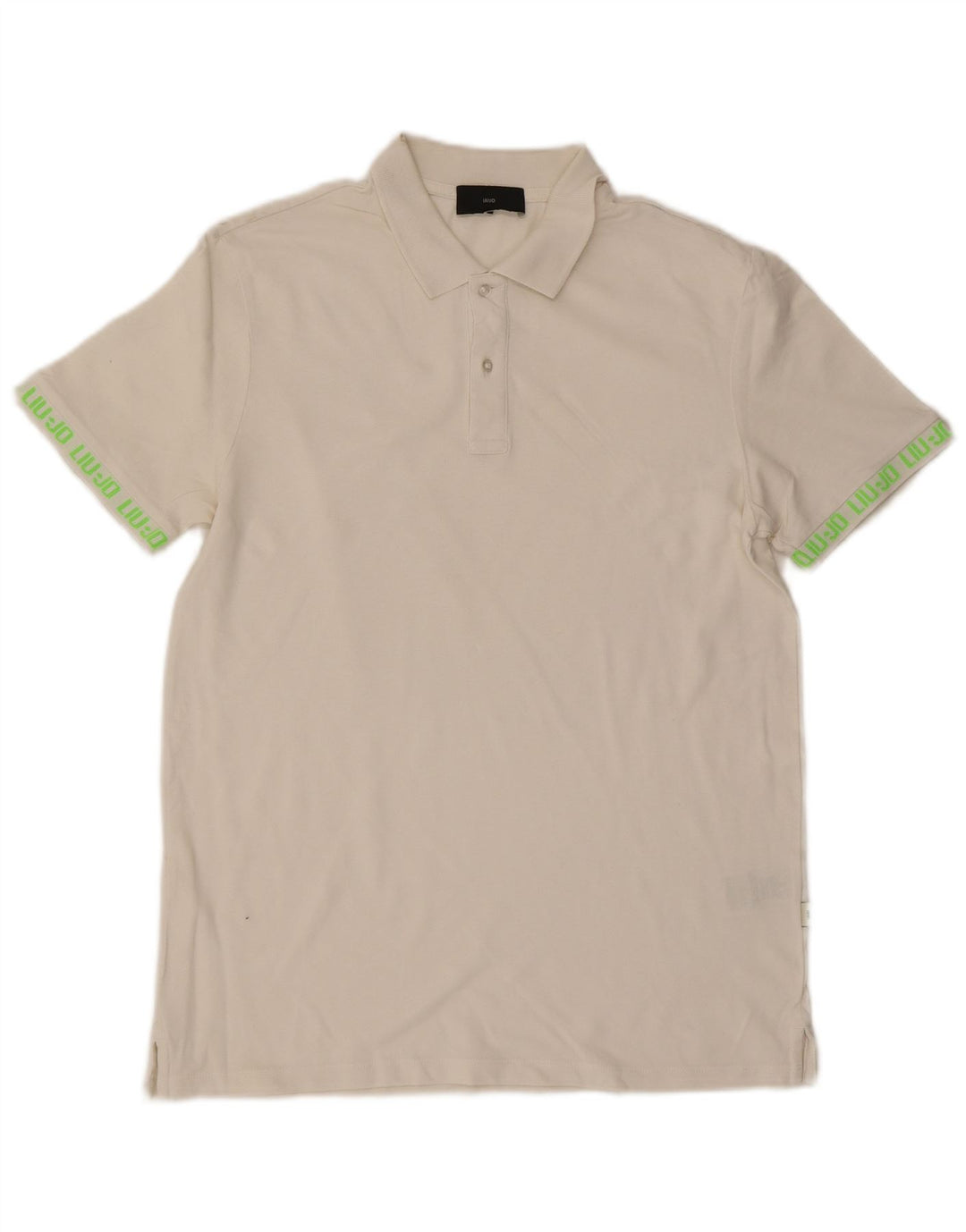 Liu Jo Herre grafisk poloshirt Stor hvid bomuld