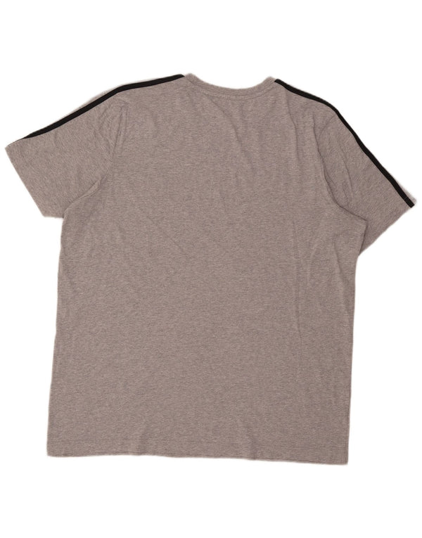 Adidas Herre T-Shirt Top XL Grå Flecked Bomuld
