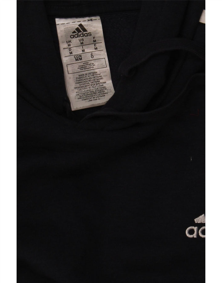 ADIDAS Mens Hoodie Jumper Medium Navy Blue Cotton Vintage Adidas and Second-Hand Adidas from Messina Hembry 