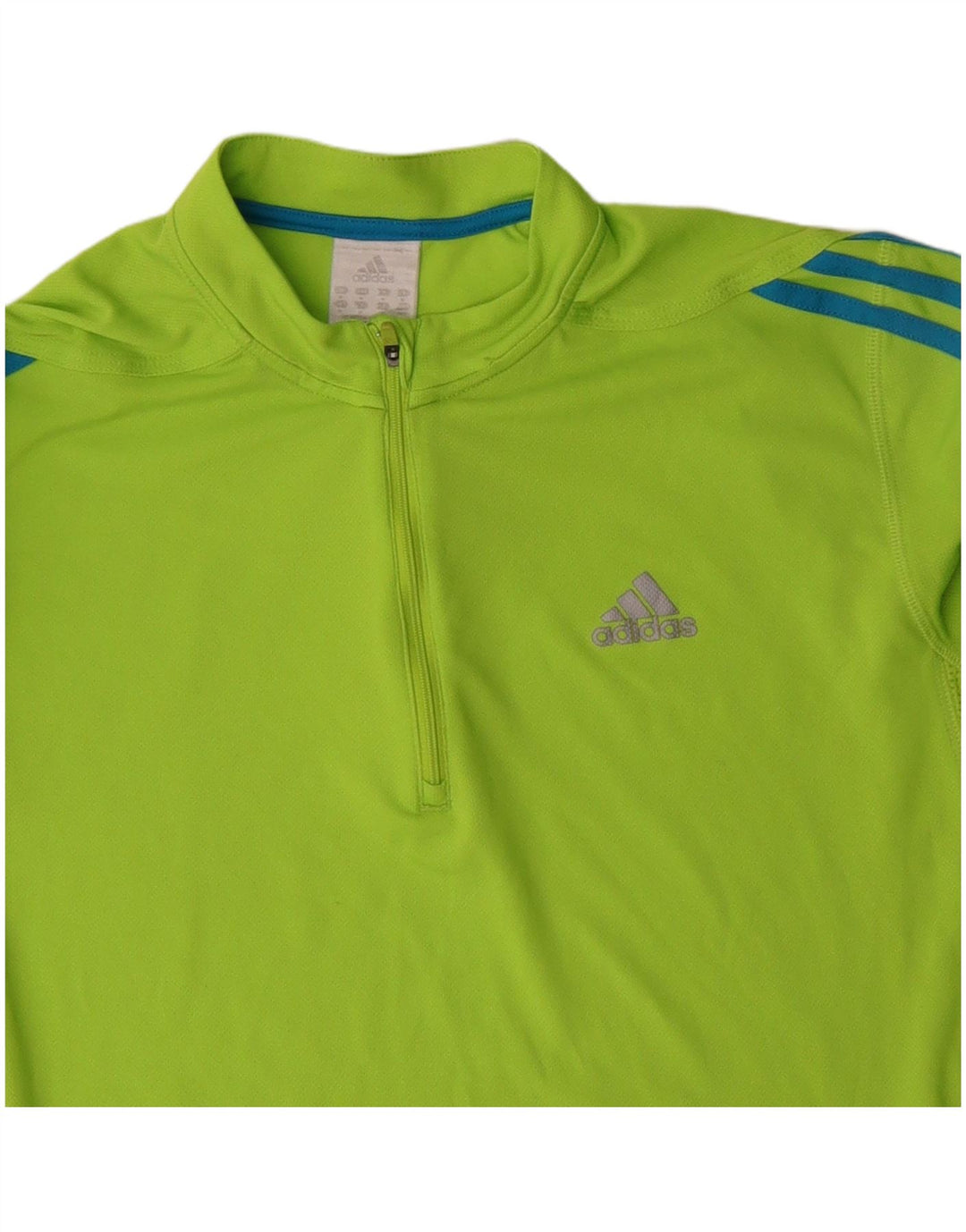 ADIDAS Pullover med lynlås til mænd, træningsdragt Top mellemgrøn polyester
