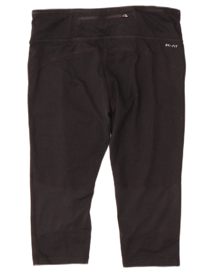Nike Dame Dri Fit Capri Leggings UK 14 Medium Sort