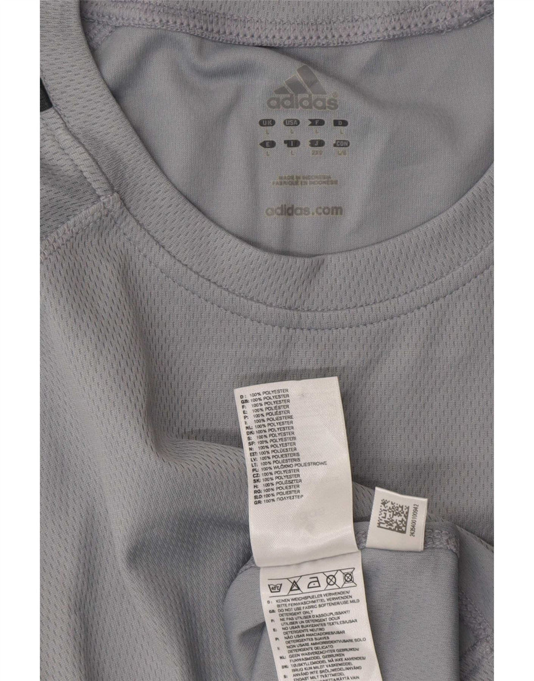 Adidas Herre Climalite Grafisk T-Shirt Top Stor Grå Polyester