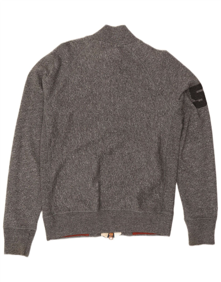 Superdry Grafisk træningsdragt jakke til mænd Stor grå bomuld