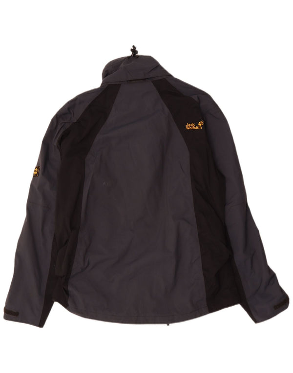 Jack Wolfskin Regnjakke til mænd UK 40/42 Large Navy Blue Polyester