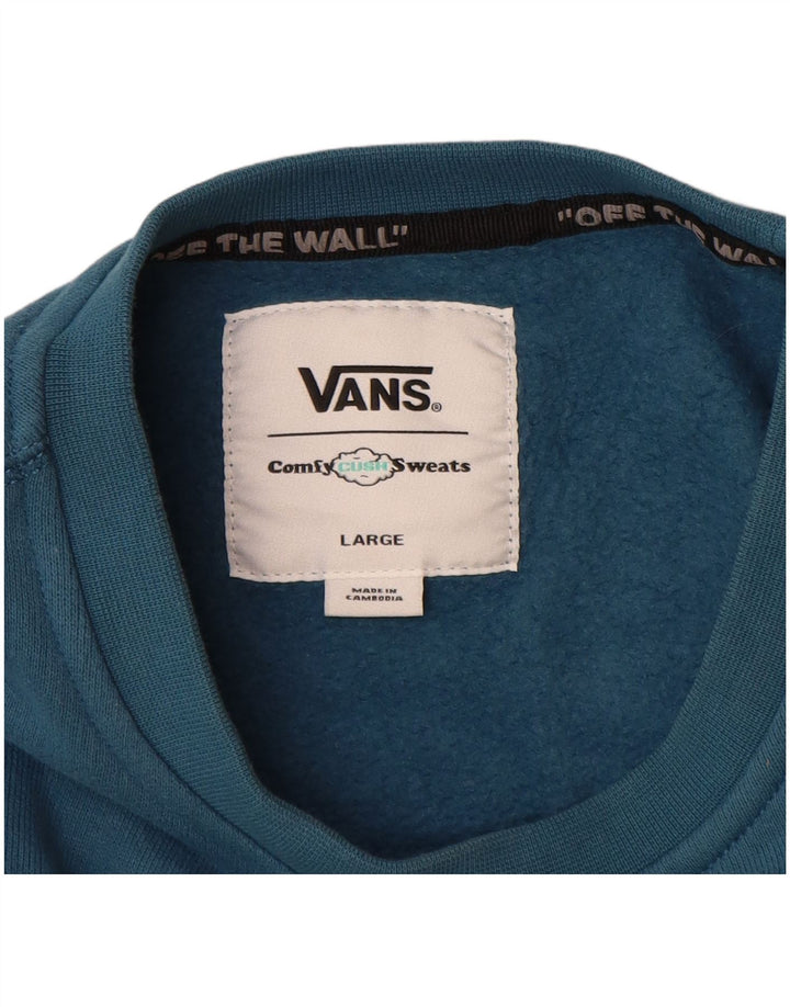 VANS Herre Sweatshirt Jumper Stor Blå Bomuld