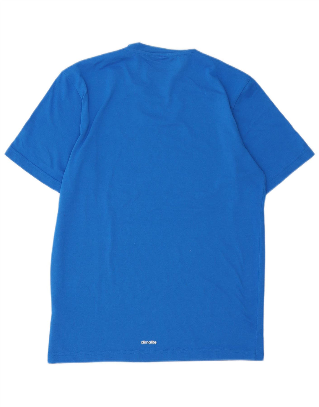 Adidas Herre Climalite T-Shirt Top Lille Blå Polyester