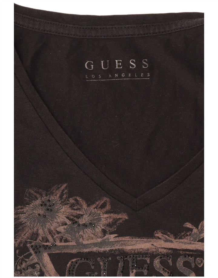 Guess Graphic T-Shirt Top UK 12 Medium Sort