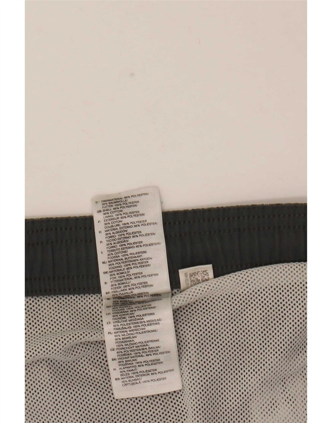 Adidas Badeshorts til mænd, store grå ternet polyester