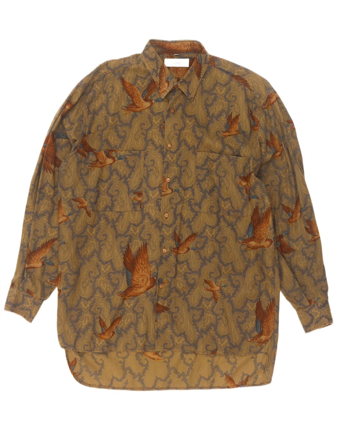 Millibar Herreskjorte Stor Beige Paisley Bomuld