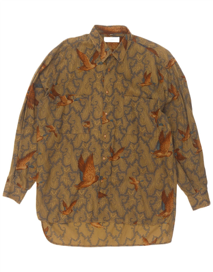Millibar Herreskjorte Stor Beige Paisley Bomuld