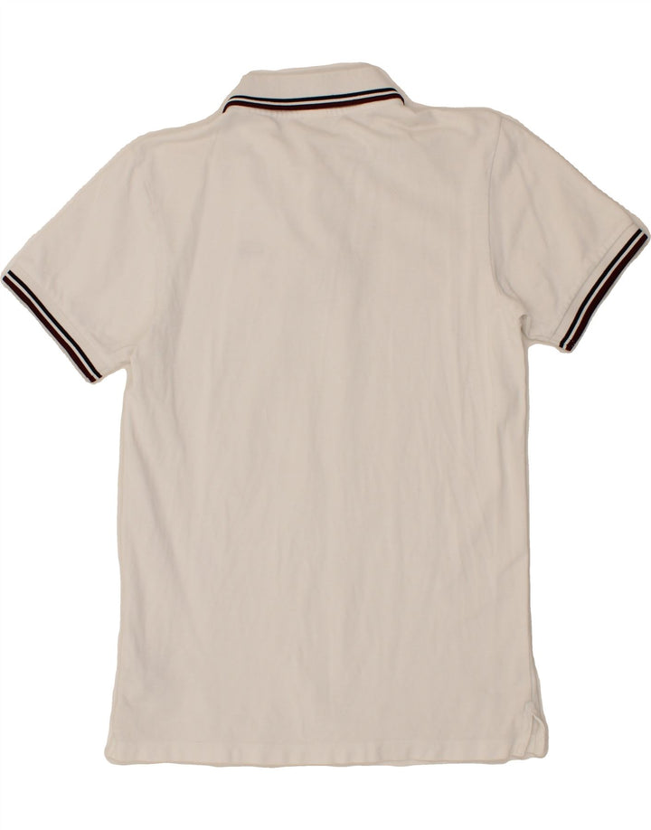 JACK & JONES Mens Polo Shirt Medium White Cotton Vintage Jack & Jones and Second-Hand Jack & Jones from Messina Hembry 
