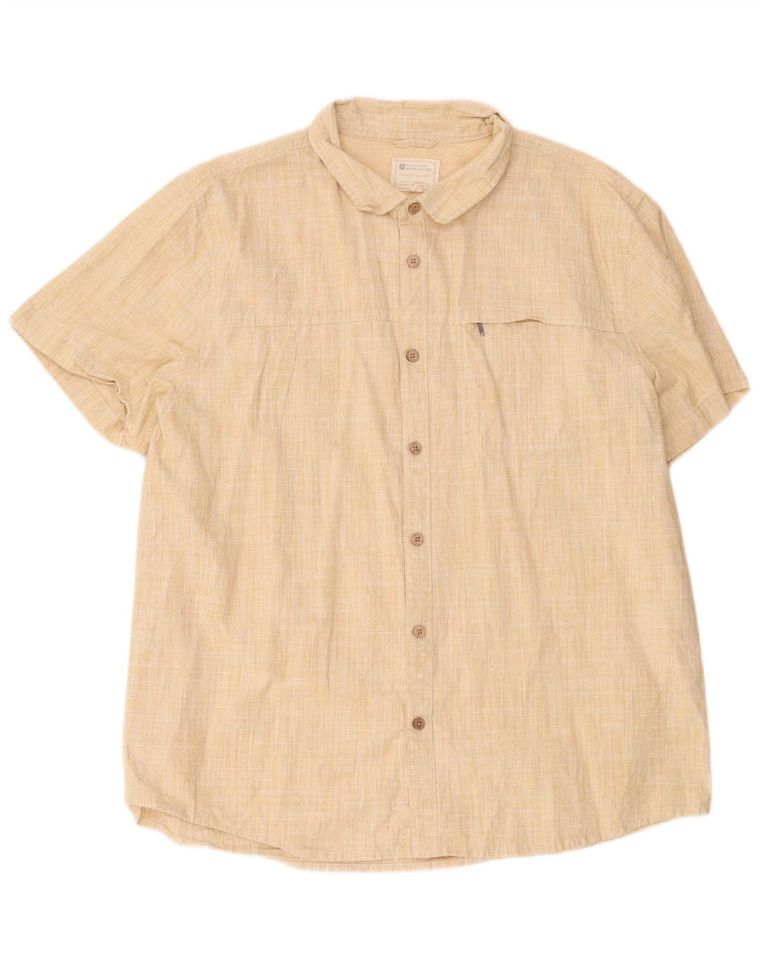 Mountain Warehouse Kortærmet Herreskjorte 2XL Beige Polyester