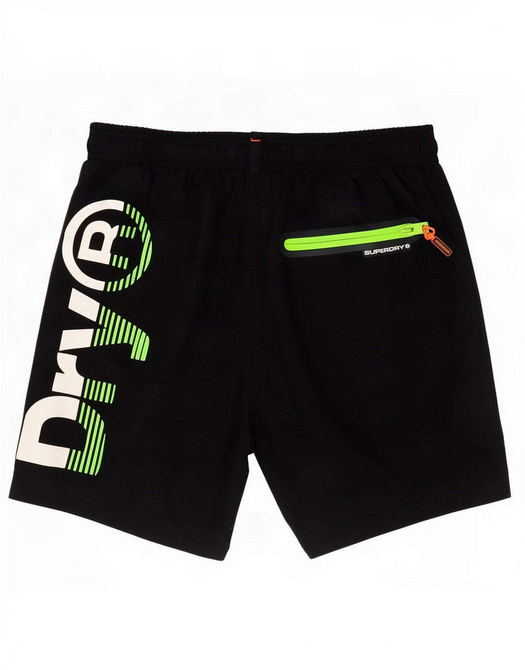 Superdry grafiske svømmeshorts til mænd, små sorte polyester