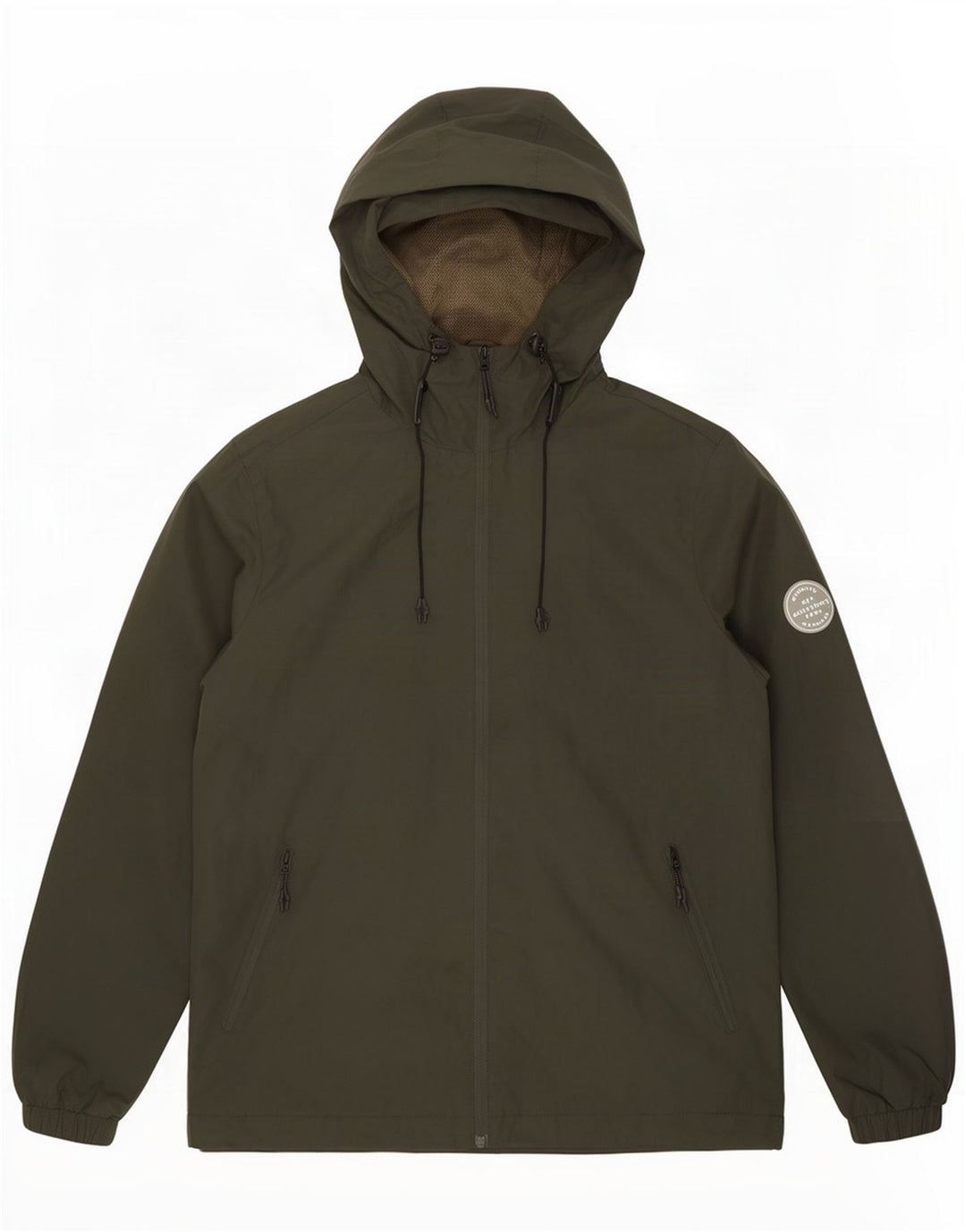 Jack & Jones Regnjakke med hætte til mænd UK 40 Stor grøn polyester