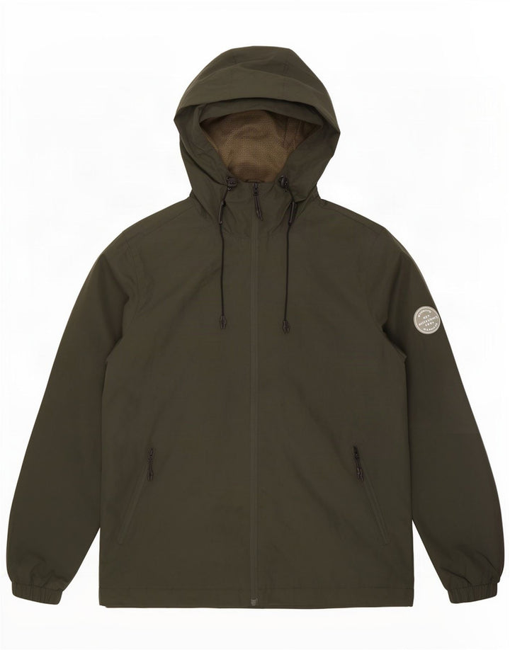 Jack & Jones Regnjakke med hætte til mænd UK 40 Stor grøn polyester