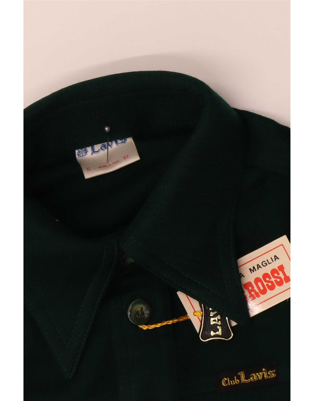 Vintage Herre Pullover skjorte størrelse 37 Lille sort akryl