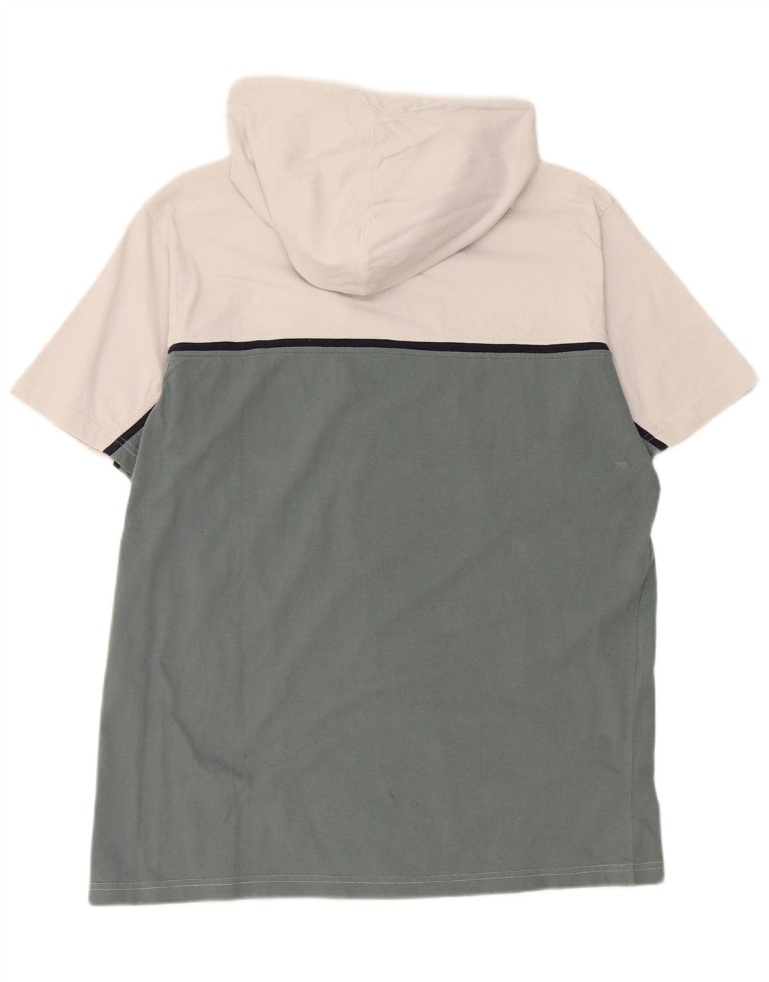 CHAMPION Herre T-shirt med hætte og lynlås 2XL Hvid Colourblock Bomuld