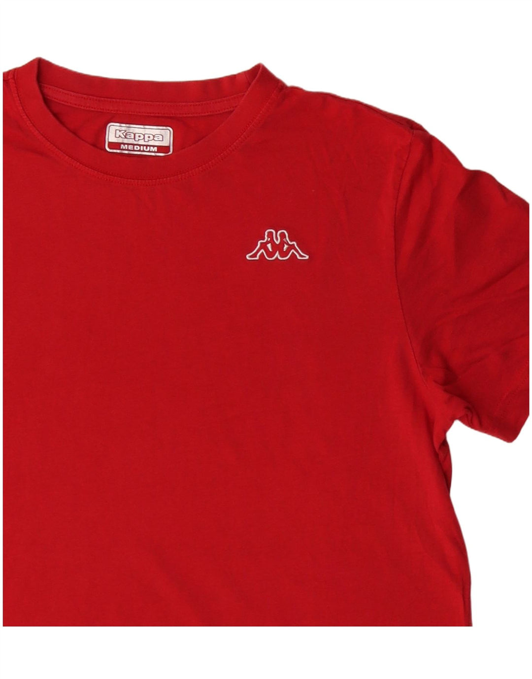 KAPPA Dame T-Shirt Top UK 14 Medium Rød Bomuld