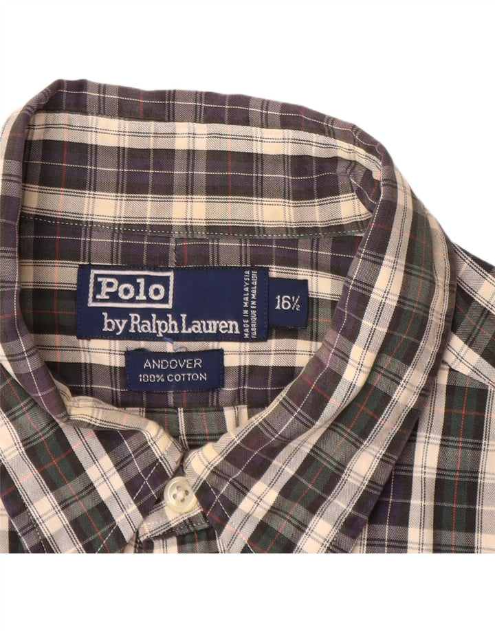 POLO RALPH LAUREN Herre Andover skjorte str. 16 1/2 Large Flerfarvet ternet