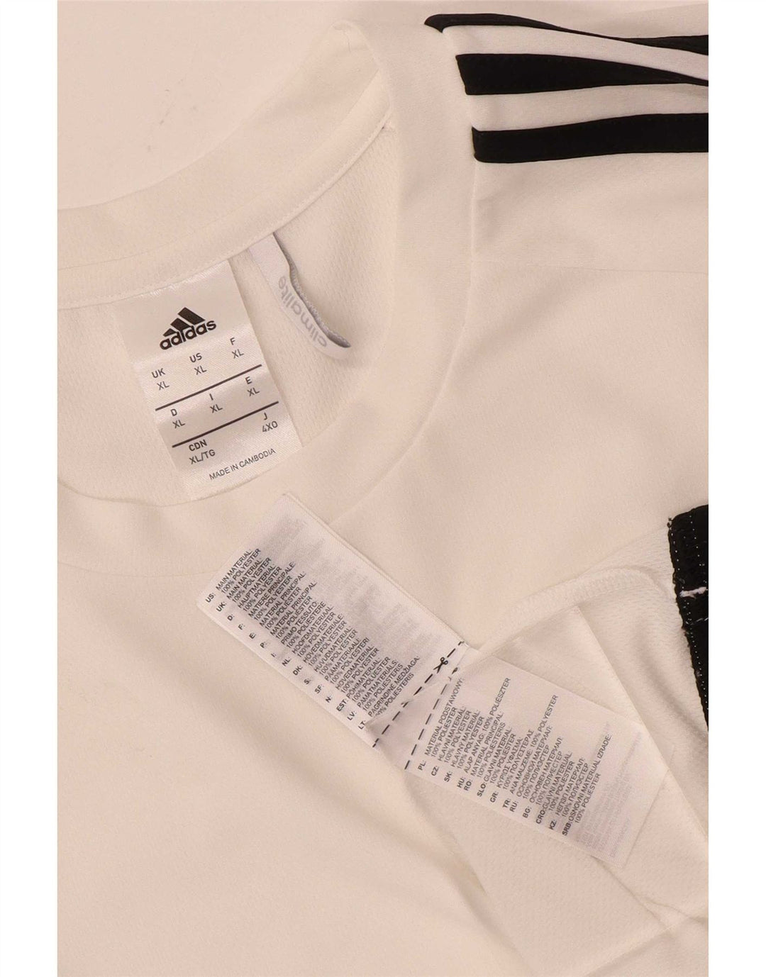 Adidas Herre Climalite T-Shirt Top XL Hvid Colourblock Polyester