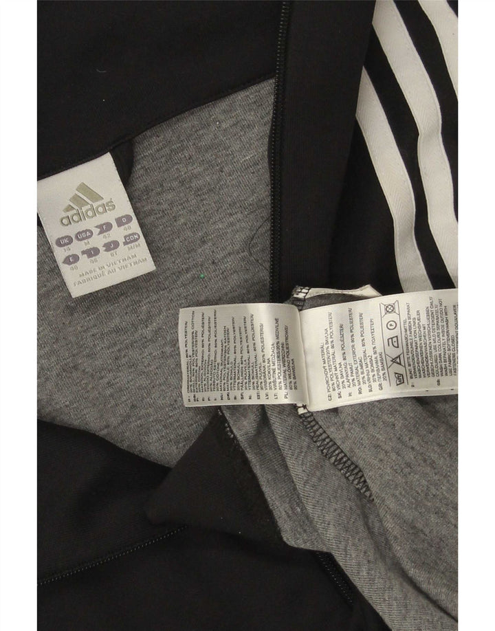 Adidas træningsdragt topjakke til kvinder UK 14 Medium Sort Polyester