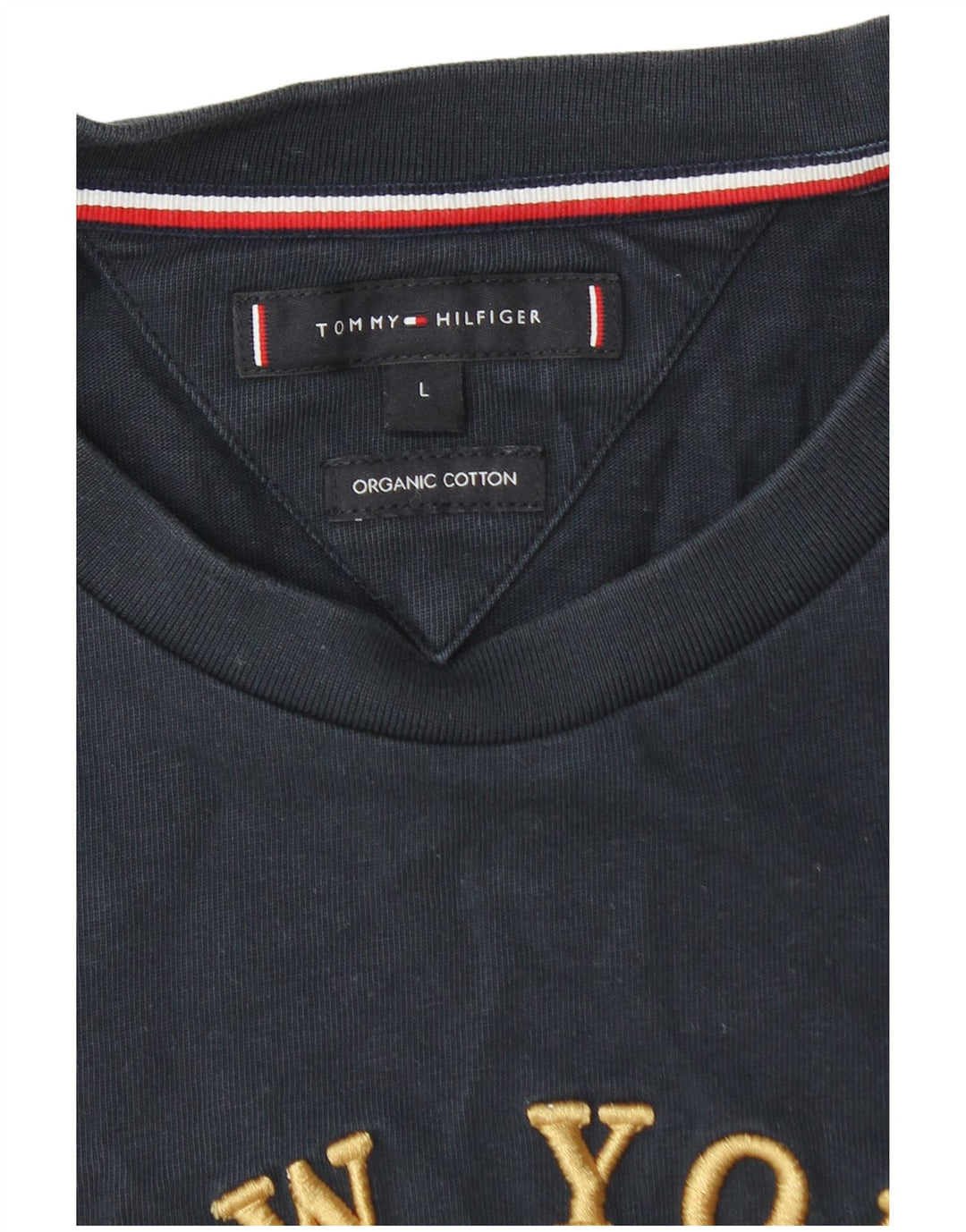 Tommy Hilfiger Dame Grafisk T-Shirt Top Stor Marineblå